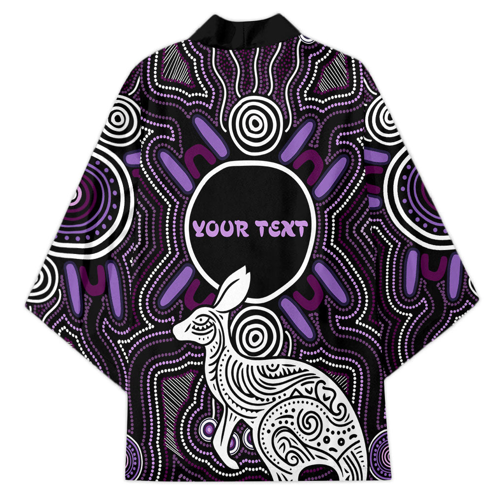 Personalised Aboriginal 50th Birthday Kimono Kangaroo Indigenous Dot Art Australian Culture