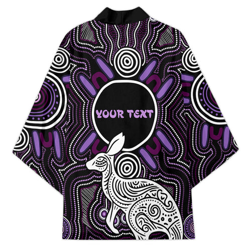 Personalised Aboriginal 50th Birthday Kimono Kangaroo Indigenous Dot Art Australian Culture