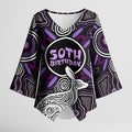 Personalised Aboriginal 50th Birthday Kimono Sleeve Blouse Kangaroo Indigenous Dot Art Australian Culture