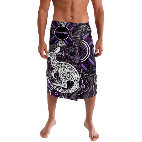 Personalised Aboriginal 50th Birthday Lavalava Kangaroo Indigenous Dot Art Australian Culture