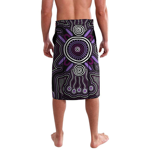 Personalised Aboriginal 50th Birthday Lavalava Kangaroo Indigenous Dot Art Australian Culture