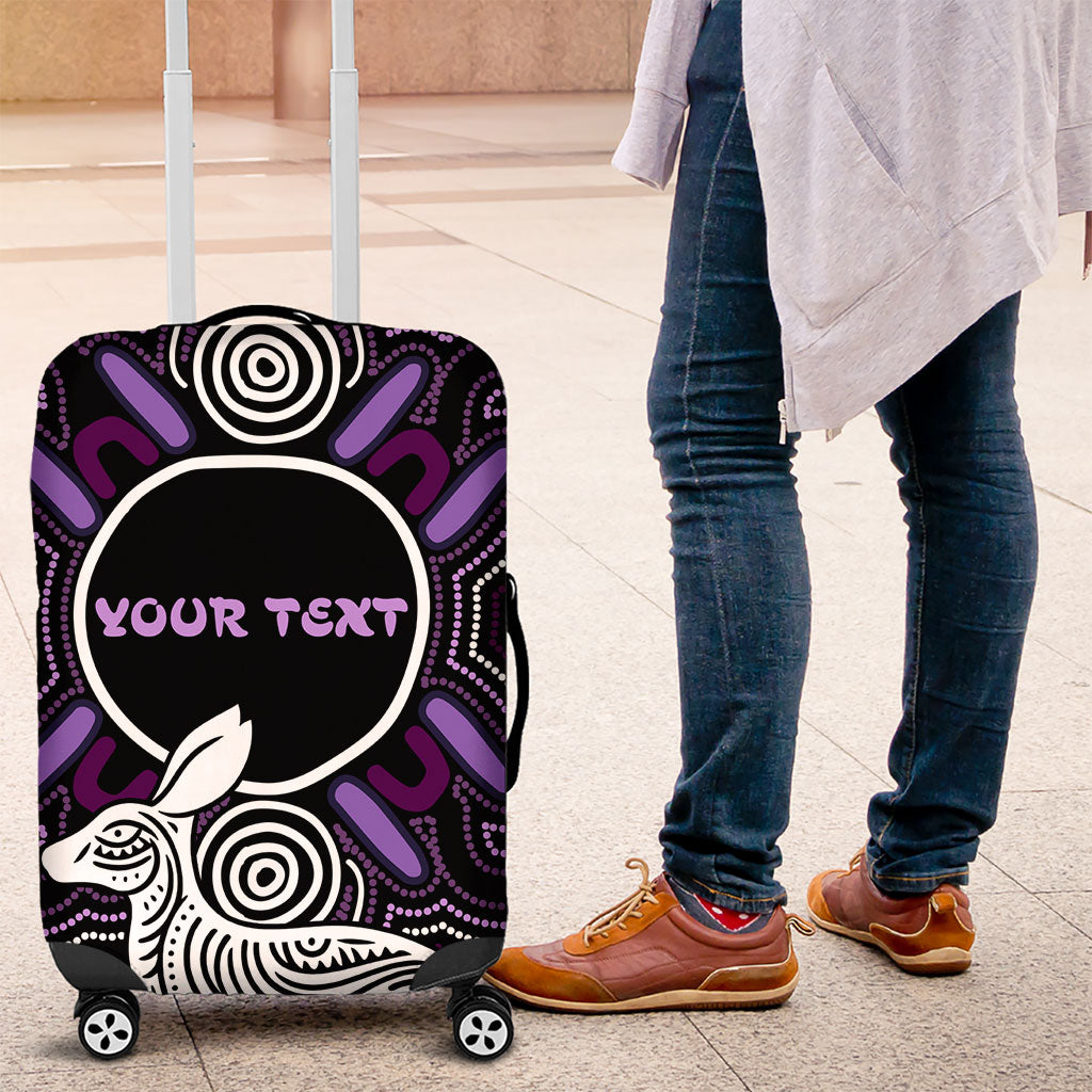 Personalised Aboriginal 50th Birthday Luggage Cover Kangaroo Indigenous Dot Art Australian Culture