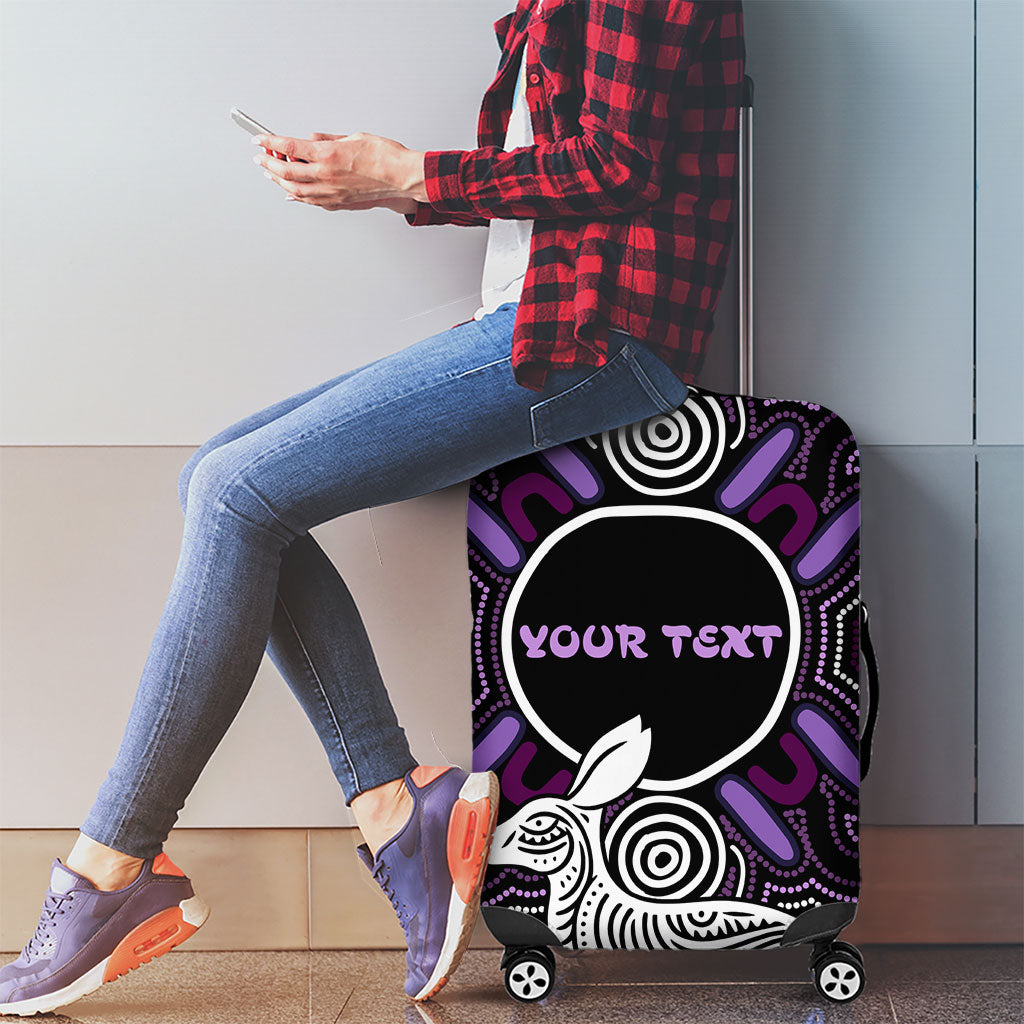 Personalised Aboriginal 50th Birthday Luggage Cover Kangaroo Indigenous Dot Art Australian Culture