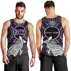 Personalised Aboriginal 50th Birthday Men Tank Top Kangaroo Indigenous Dot Art Australian Culture