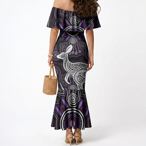 Personalised Aboriginal 50th Birthday Mermaid Dress Kangaroo Indigenous Dot Art Australian Culture