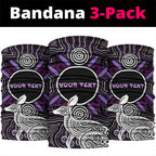 Personalised Aboriginal 50th Birthday Neck Gaiter Kangaroo Indigenous Dot Art Australian Culture