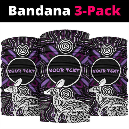 Personalised Aboriginal 50th Birthday Neck Gaiter Kangaroo Indigenous Dot Art Australian Culture