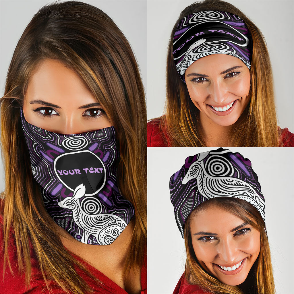 Personalised Aboriginal 50th Birthday Neck Gaiter Kangaroo Indigenous Dot Art Australian Culture