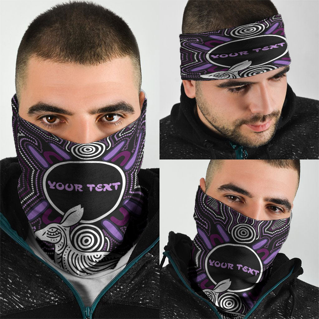 Personalised Aboriginal 50th Birthday Neck Gaiter Kangaroo Indigenous Dot Art Australian Culture