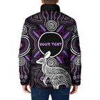 Personalised Aboriginal 50th Birthday Padded Jacket Kangaroo Indigenous Dot Art Australian Culture