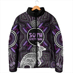 Personalised Aboriginal 50th Birthday Padded Jacket Kangaroo Indigenous Dot Art Australian Culture