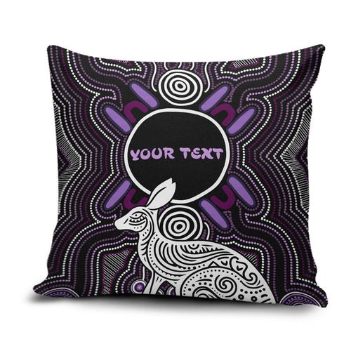 Personalised Aboriginal 50th Birthday Pillow Cover Kangaroo Indigenous Dot Art Australian Culture