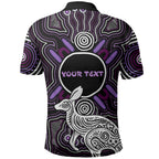 Personalised Aboriginal 50th Birthday Polo Shirt Kangaroo Indigenous Dot Art Australian Culture