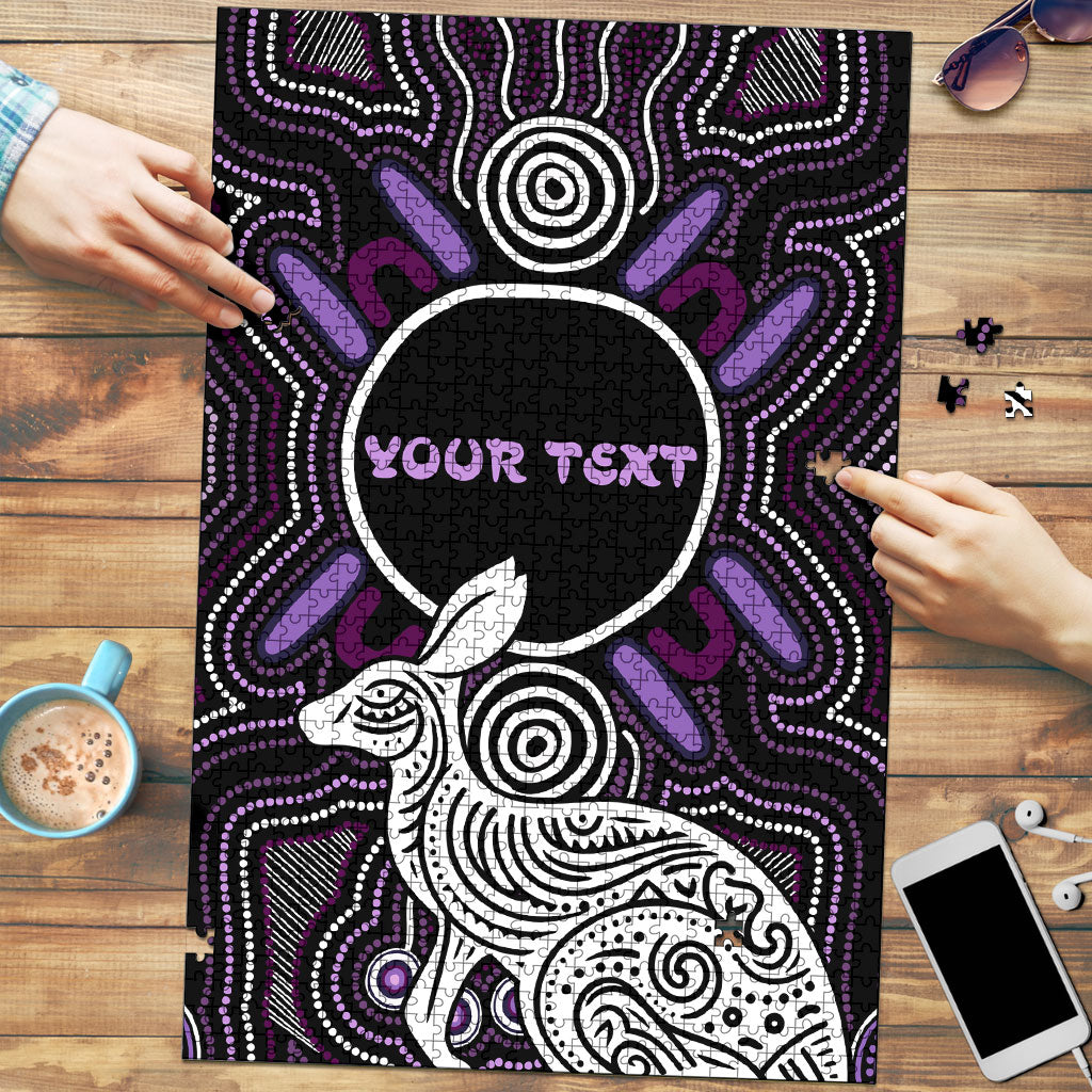 Personalised Aboriginal 50th Birthday Puzzle Kangaroo Indigenous Dot Art Australian Culture