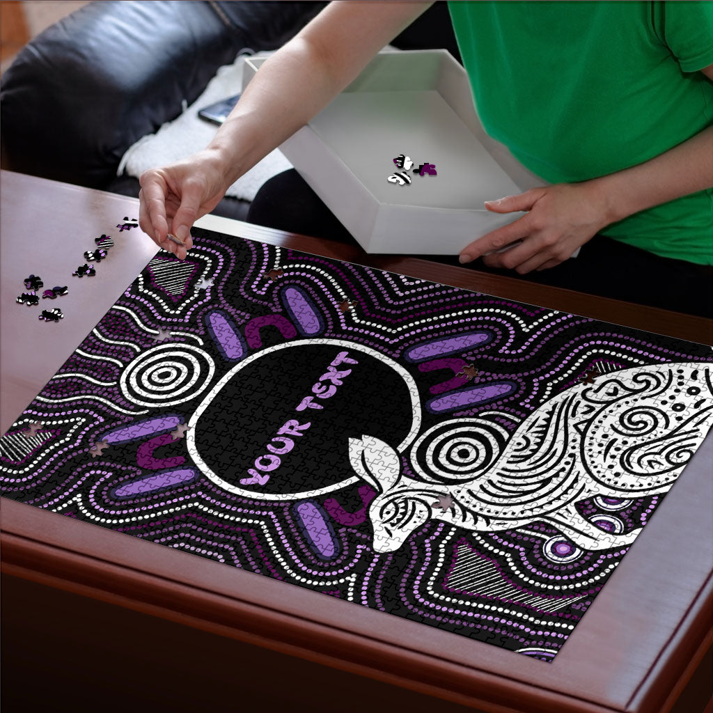 Personalised Aboriginal 50th Birthday Puzzle Kangaroo Indigenous Dot Art Australian Culture