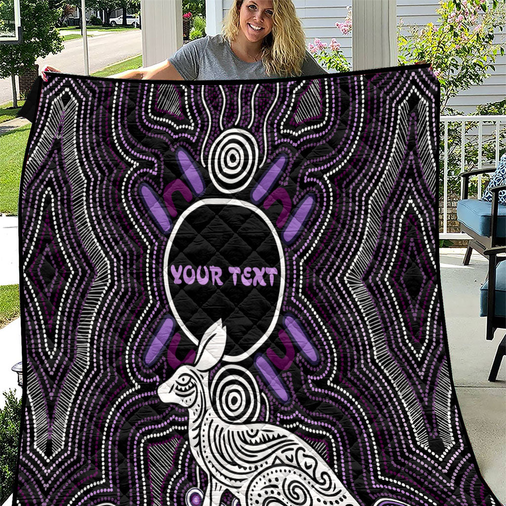 Personalised Aboriginal 50th Birthday Quilt Kangaroo Indigenous Dot Art Australian Culture