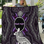 Personalised Aboriginal 50th Birthday Quilt Kangaroo Indigenous Dot Art Australian Culture