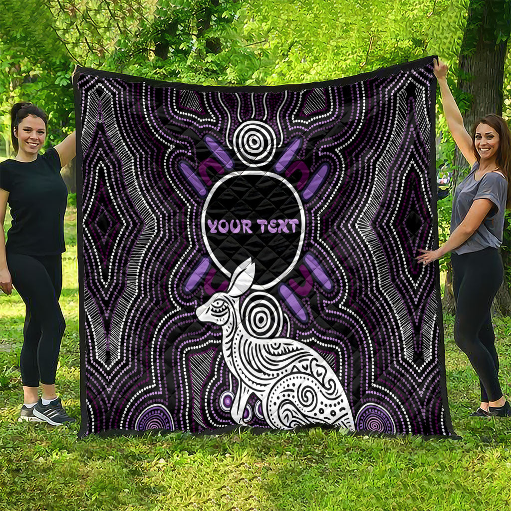Personalised Aboriginal 50th Birthday Quilt Kangaroo Indigenous Dot Art Australian Culture