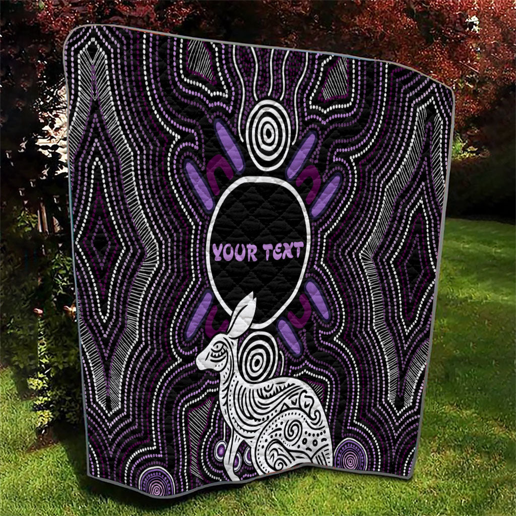 Personalised Aboriginal 50th Birthday Quilt Kangaroo Indigenous Dot Art Australian Culture