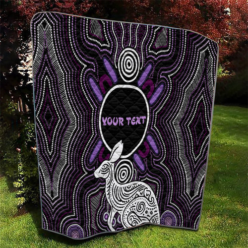 Personalised Aboriginal 50th Birthday Quilt Kangaroo Indigenous Dot Art Australian Culture