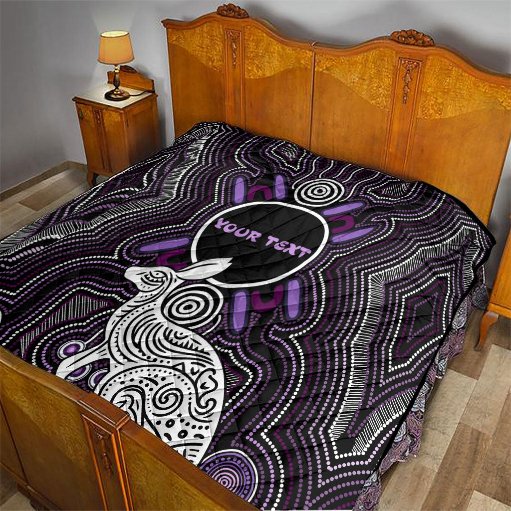 Personalised Aboriginal 50th Birthday Quilt Kangaroo Indigenous Dot Art Australian Culture