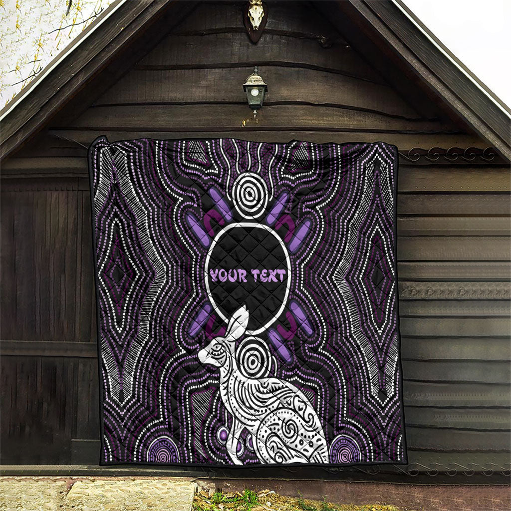 Personalised Aboriginal 50th Birthday Quilt Kangaroo Indigenous Dot Art Australian Culture