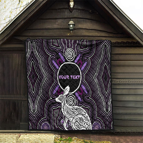 Personalised Aboriginal 50th Birthday Quilt Kangaroo Indigenous Dot Art Australian Culture