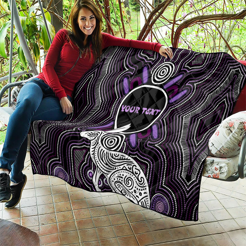 Personalised Aboriginal 50th Birthday Quilt Kangaroo Indigenous Dot Art Australian Culture