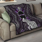 Personalised Aboriginal 50th Birthday Quilt Kangaroo Indigenous Dot Art Australian Culture