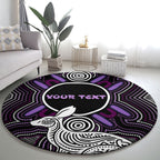 Personalised Aboriginal 50th Birthday Round Carpet Kangaroo Indigenous Dot Art Australian Culture