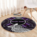 Personalised Aboriginal 50th Birthday Round Carpet Kangaroo Indigenous Dot Art Australian Culture