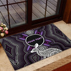 Personalised Aboriginal 50th Birthday Rubber Doormat Kangaroo Indigenous Dot Art Australian Culture