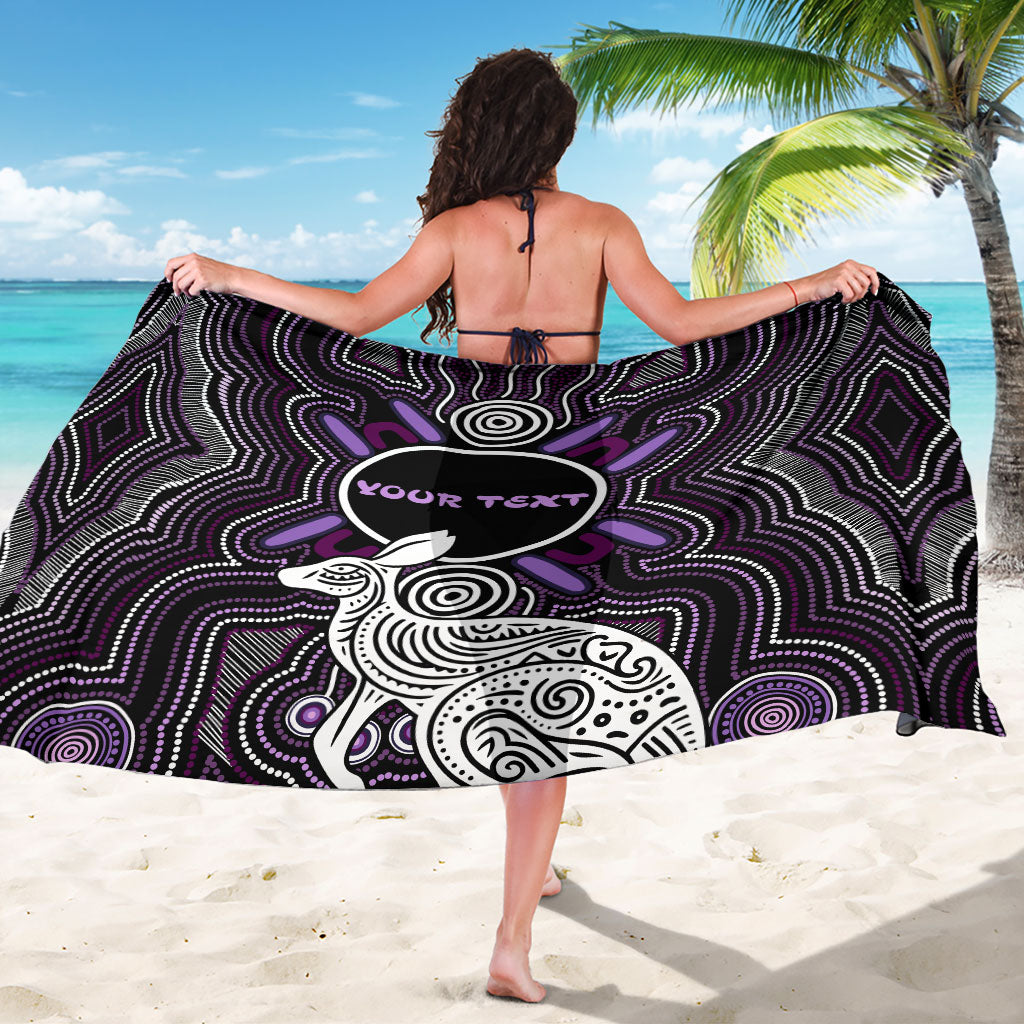 Personalised Aboriginal 50th Birthday Sarong Kangaroo Indigenous Dot Art Australian Culture