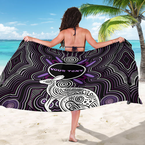 Personalised Aboriginal 50th Birthday Sarong Kangaroo Indigenous Dot Art Australian Culture