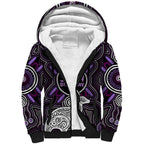 Personalised Aboriginal 50th Birthday Sherpa Hoodie Kangaroo Indigenous Dot Art Australian Culture