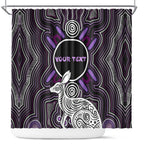 Personalised Aboriginal 50th Birthday Shower Curtain Kangaroo Indigenous Dot Art Australian Culture