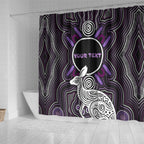 Personalised Aboriginal 50th Birthday Shower Curtain Kangaroo Indigenous Dot Art Australian Culture
