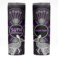 Personalised Aboriginal 50th Birthday Skinny Tumbler Kangaroo Indigenous Dot Art Australian Culture