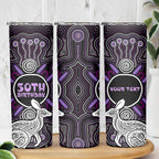 Personalised Aboriginal 50th Birthday Skinny Tumbler Kangaroo Indigenous Dot Art Australian Culture