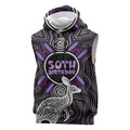 Personalised Aboriginal 50th Birthday Sleeveless Hoodie Kangaroo Indigenous Dot Art Australian Culture
