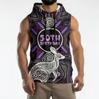 Personalised Aboriginal 50th Birthday Sleeveless Hoodie Kangaroo Indigenous Dot Art Australian Culture