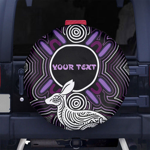 Personalised Aboriginal 50th Birthday Spare Tire Cover Kangaroo Indigenous Dot Art Australian Culture