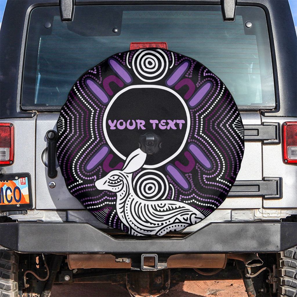 Personalised Aboriginal 50th Birthday Spare Tire Cover Kangaroo Indigenous Dot Art Australian Culture