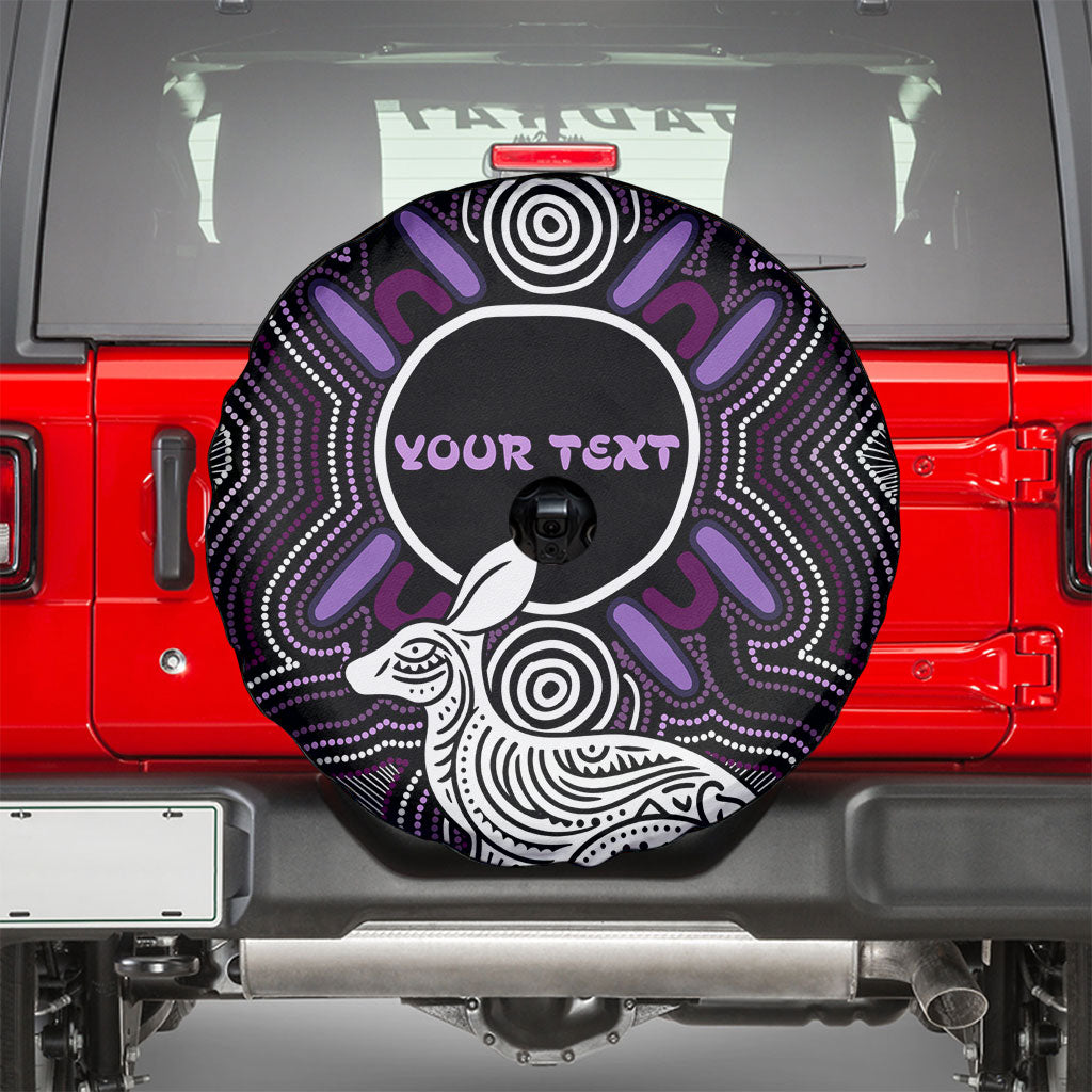 Personalised Aboriginal 50th Birthday Spare Tire Cover Kangaroo Indigenous Dot Art Australian Culture