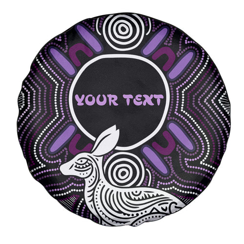 Personalised Aboriginal 50th Birthday Spare Tire Cover Kangaroo Indigenous Dot Art Australian Culture