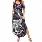 Personalised Aboriginal 50th Birthday Summer Maxi Dress Kangaroo Indigenous Dot Art Australian Culture
