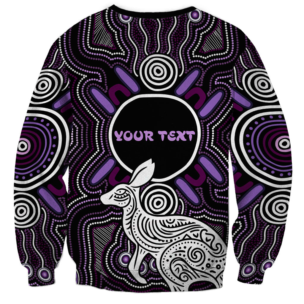 Personalised Aboriginal 50th Birthday Sweatshirt Kangaroo Indigenous Dot Art Australian Culture
