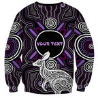 Personalised Aboriginal 50th Birthday Sweatshirt Kangaroo Indigenous Dot Art Australian Culture