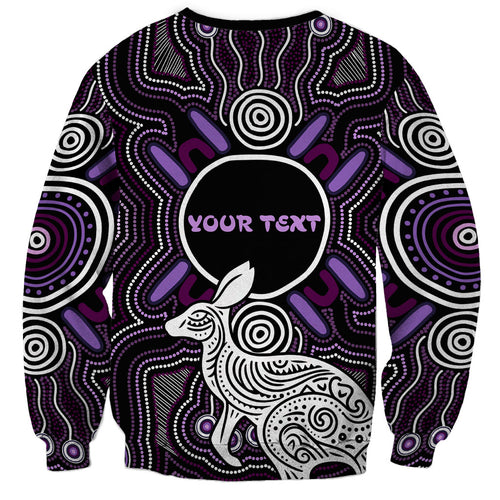 Personalised Aboriginal 50th Birthday Sweatshirt Kangaroo Indigenous Dot Art Australian Culture