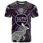 Personalised Aboriginal 50th Birthday T Shirt Kangaroo Indigenous Dot Art Australian Culture